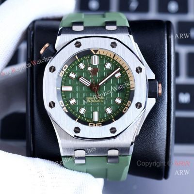 Swiss Copy Audemars Piguet Royal Oak Offshore Diver AP 3120 Olive Green Face